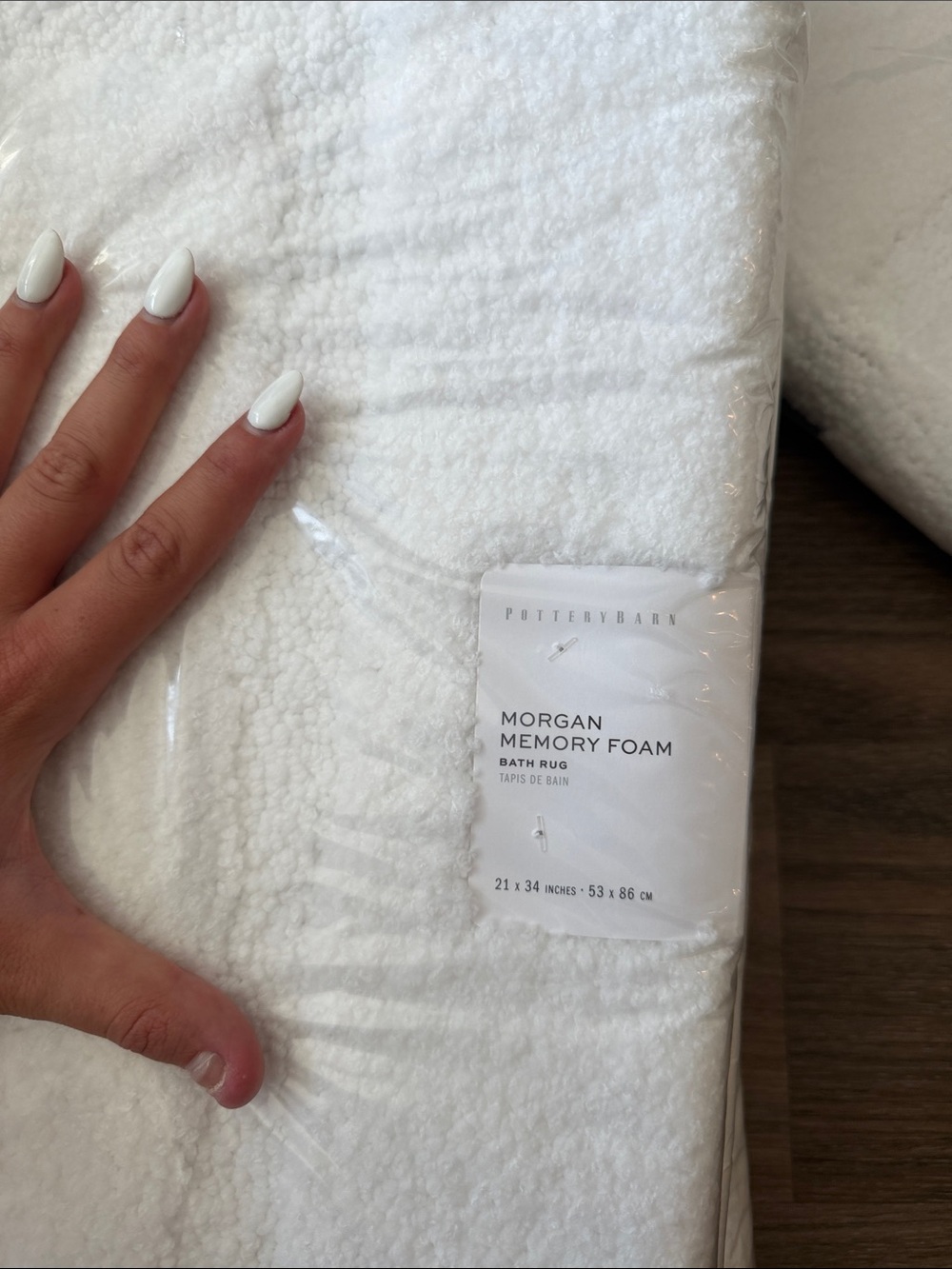 Pottery Barn White Bath Mat